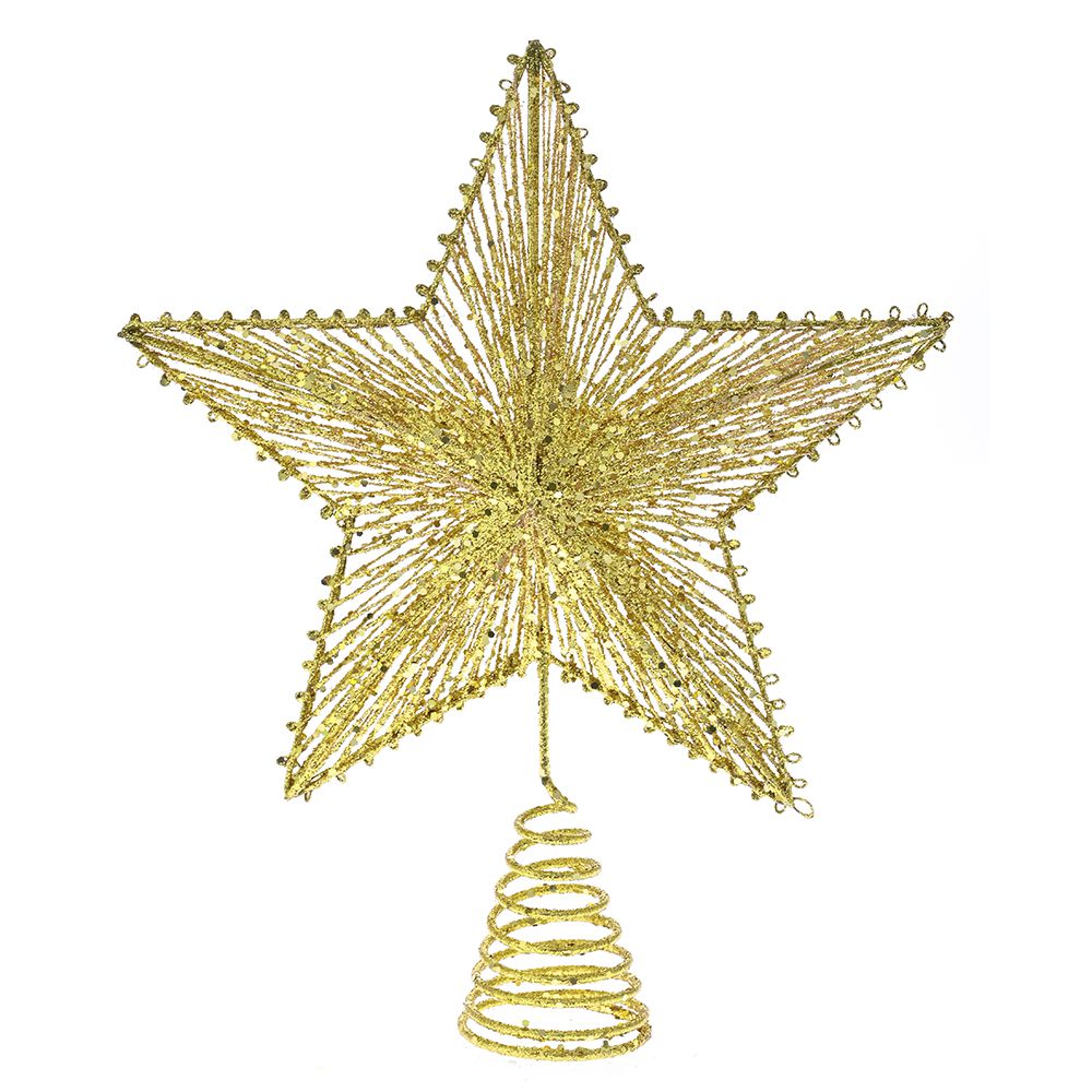 Christmas Star Tree Topper, gold, 25x30cm