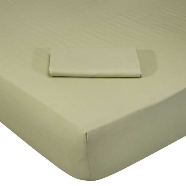 Single fitted sheet green BEST, 100x200x35cm